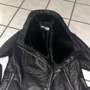 Wildflowers Biker faux fur jacket